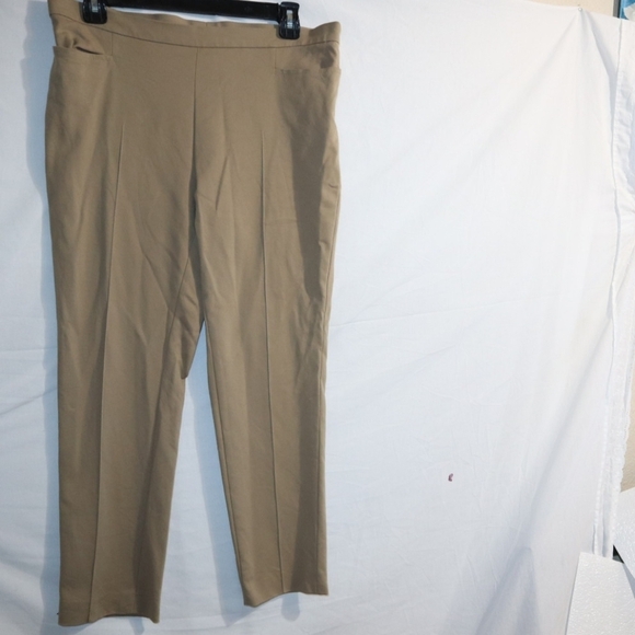 AKRIS PUNTO Franca Mid-Rise Cropped Pants light brown Size 6 - Picture 6 of 15